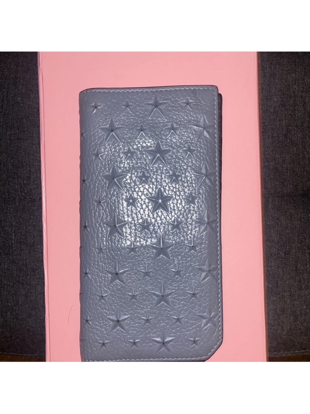 Jimmy Choo Powder Blue Star-Embossed Wallet